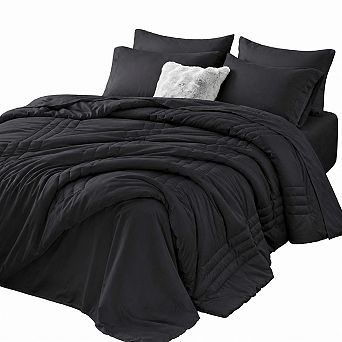 Queen 7 pc Bed In A Bag Comforter Set Soft All-Season Bedding With Sheets Pillowcases Shams