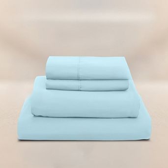 Queen Size Sheet Set 4 pc Bed Sheets, Soft and Breathable Microfiber, Includes 1 Fitted Sheet