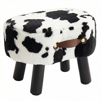 Small footstool with handle, thickened cushion, movable