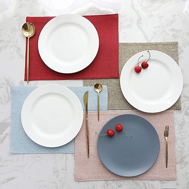 Linen Placemats Set, Heat-Resistant Table Mats for Dining and Kitchen