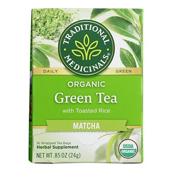 Traditional Medicinals - Green Tea Mtcha W/Rce - Case Of 6 - 16 Bag