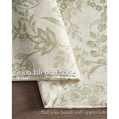 Linen Floral Placemats Set of 4, Non-Slip Washable Table Mats