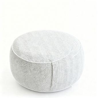 Inflatable Footstool 21x10 in Footrest Round Floor Cushion Living Room Bedroom Storage