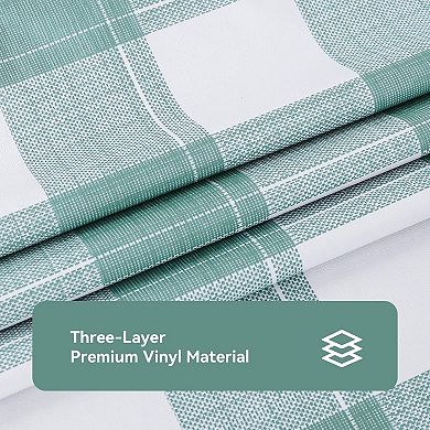 Square Plastic Tablecloth,Waterproof Oil-Proof Checkered PVC Table Cloth, 54 x 54 Inch