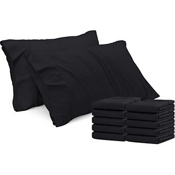 Queen Pillow Cases - 12 Pack - Envelope Closure - Soft Brushed Microfiber Fabric -Shrinkage and Fade
