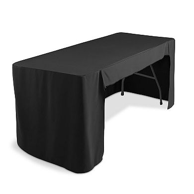 6 ft Fitted Tablecloth Cover Open Back Trade Show Banquet