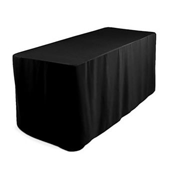6 ft Fitted Tablecloth Cover Open Back Trade Show Banquet