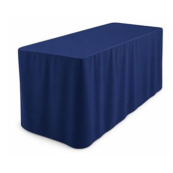 6 ft Fitted Tablecloth Cover Open Back Trade Show Banquet