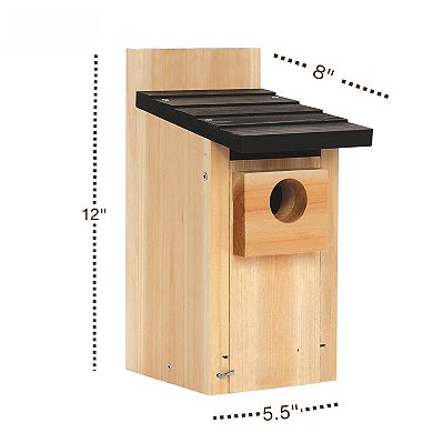 Rot-Resistant Cedar Bluebird House with Rust-Free Hardware and Predator Guard
