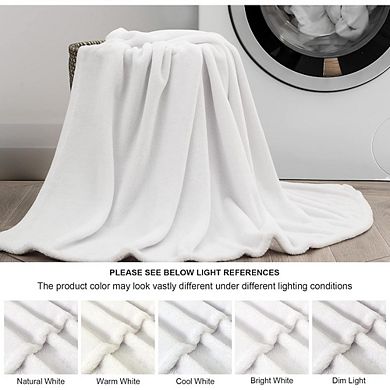 Fleece Throw Blanket Soft Warm Lightweight Plush Cozy Travel Camping Blanket