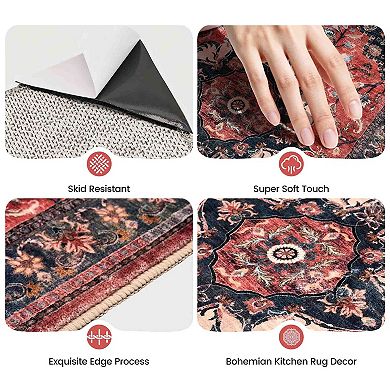 BOGASYL 3 Piece Vintage Kitchen Rug Set