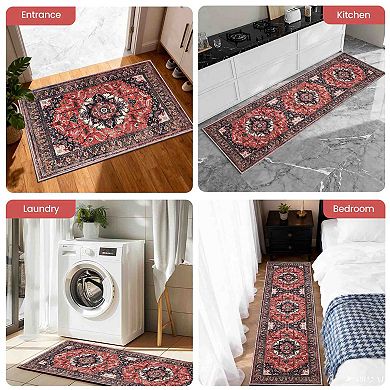 BOGASYL 3 Piece Vintage Kitchen Rug Set