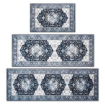 BOGASYL 3 pc Vintage Kitchen Rug Set