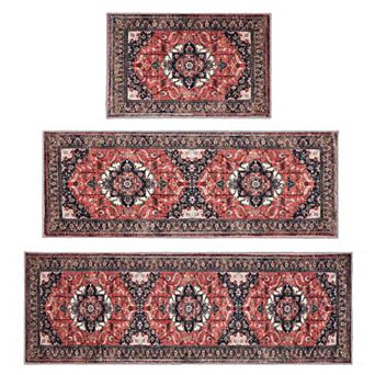BOGASYL 3 pc Vintage Kitchen Rug Set