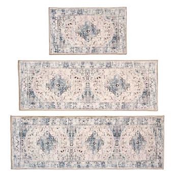 BOGASYL 3 pc Vintage Kitchen Rug Set