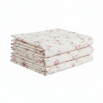 4 pc Ultra Soft Microfiber Bed Sheets Set Wrinkle Free Deep Pockets Lightweight Floral Rose