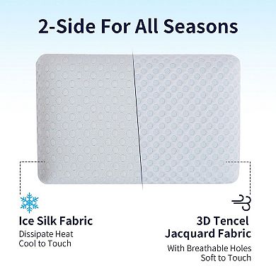 Opoiar 3.25" Ultra Thin Memory Foam Pillow, Cooling Gel Neck Pillow for Side Back Sleepers
