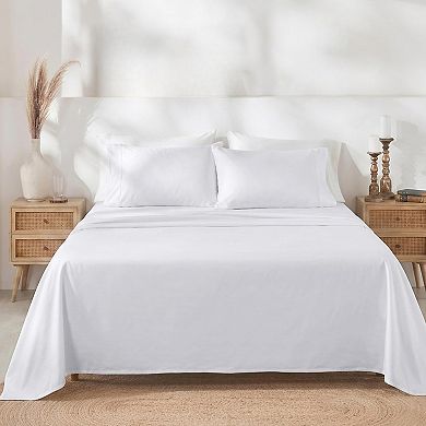 Cotton Sheets Queen Size Bed Set - Soft 400 Thread Count Sateen,Deep Pockets with All Around Elastic