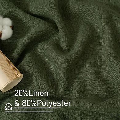 Linen Light Filtering Curtains, Back Tab & Rod Pocket Drapes