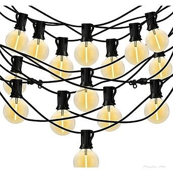 Outdoor LED String Lights, Waterproof Dimmable Shatterproof Globe Patio Lights, E12 Socket