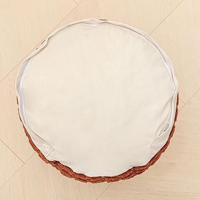 Round Footstool Ottoman Living Room Floor Storage 20x20x14