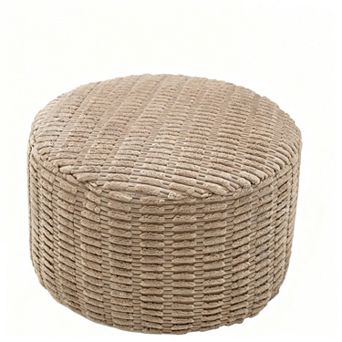 Round Footstool Ottoman Living Room Floor Storage 20x20x14
