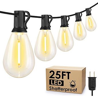 Outdoor LED String Lights, Waterproof Dimmable Connectable Patio Bulb Lights