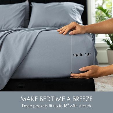 Queen Size Sheet Set - 6 Piece Soft Breathable Luxury Bed Sheet Set - Shrinkage & Fade Resistant