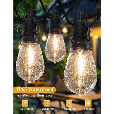 Outdoor LED String Lights, Waterproof Dimmable Shatterproof Edison Patio Lights