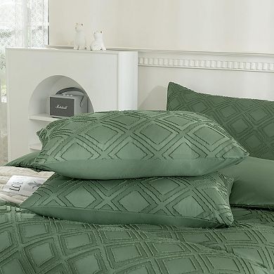 Pillowcases Standard Size 2 Pack Boho Plaid Bed Pillow Covers Polyester Envelope Pillow Shams