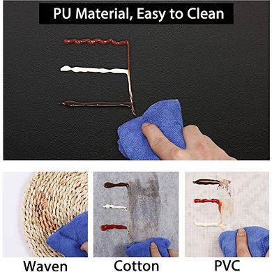 Leather Placemats Waterproof Heat Resistant Wipeable Table Mats Set of 4