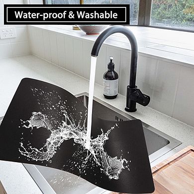 Leather Placemats Waterproof Heat Resistant Wipeable Table Mats Set of 4