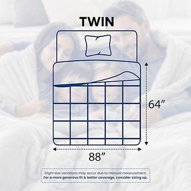 Box Stitched Down Alternative Comforter, Soft Lightweight Cozy Fill
