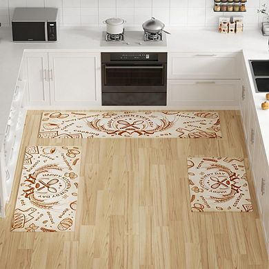 Farmhouse Kitchen Rug Set Non Slip Runner Floor Mats Laundry Hallway Decor