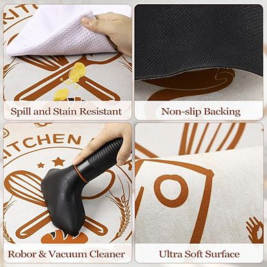 Farmhouse Kitchen Rug Set Non Slip Runner Floor Mats Laundry Hallway Decor
