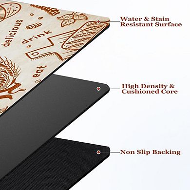 Farmhouse Kitchen Rug Set Non Slip Runner Floor Mats Laundry Hallway Decor