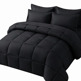 Queen 7 pc Comforter Set Oeko-tex Certified Bed In A Bag Down Alternative Bedding Ultra-soft