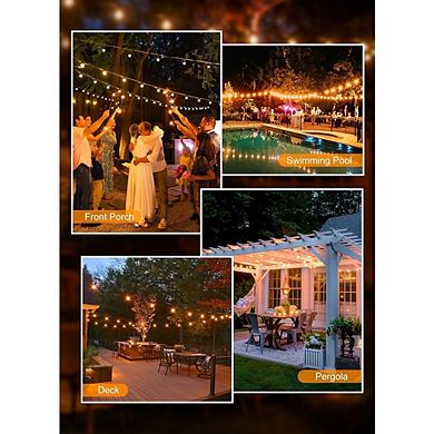 Outdoor LED String Lights, Waterproof Dimmable Shatterproof Globe Patio Lights