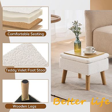 Storage stool footrest Small space