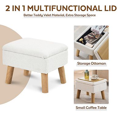 Storage stool footrest Small space