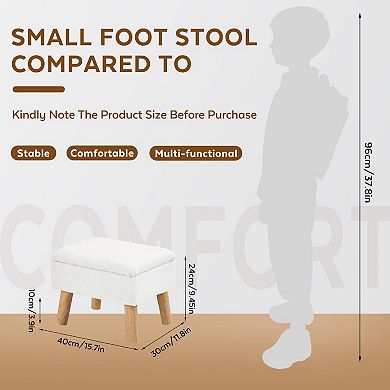 Storage stool footrest Small space