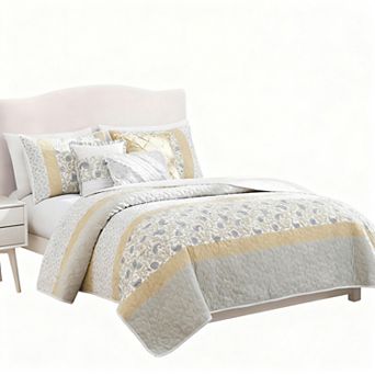 Pure Cotton Bedding Set with Printed Greek Key Pattern Double-Sided Duvet Cover