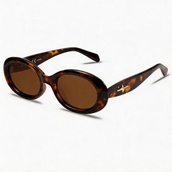 Kaelin Home Small Retro Oval Polarized Sunglasses