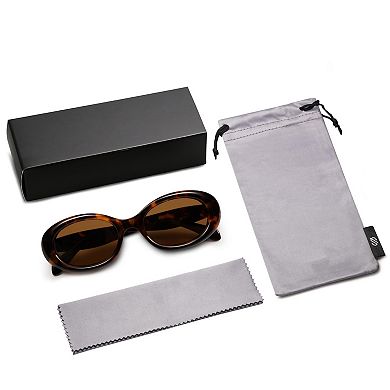Kaelin Home Small Retro Oval Polarized Sunglasses