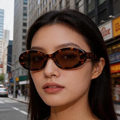 Kaelin Home Small Retro Oval Polarized Sunglasses
