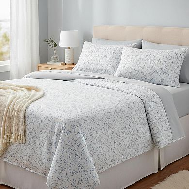 Floral Bed Sheets Ultra Soft Brushed Microfiber Deep Pockets Hotel Luxury 4 Piece Flower Printed
