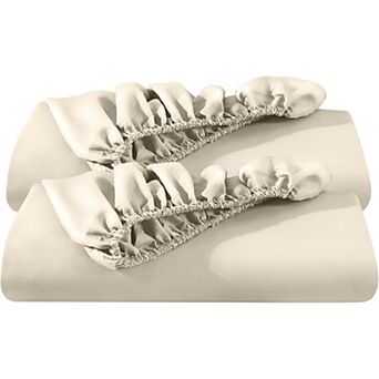2-Pack Fitted Bottom Sheets Twin XL,Premium 1800 Ultra-Soft Wrinkle Resistant Microfiber,Deep Pocket