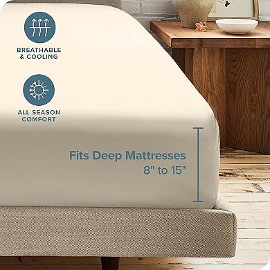 2-Pack Fitted Bottom Sheets Twin XL,Premium 1800 Ultra-Soft Wrinkle Resistant Microfiber,Deep Pocket