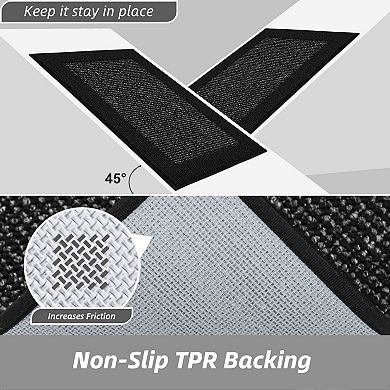 BOGASYL 2 Piece Non Slip Kitchen Rug Set