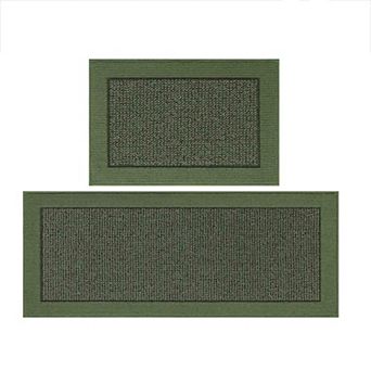 BOGASYL 2 pc Non Slip Kitchen Rug Set